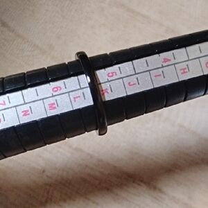 Sleek Black Tungsten Band Ring 5.5